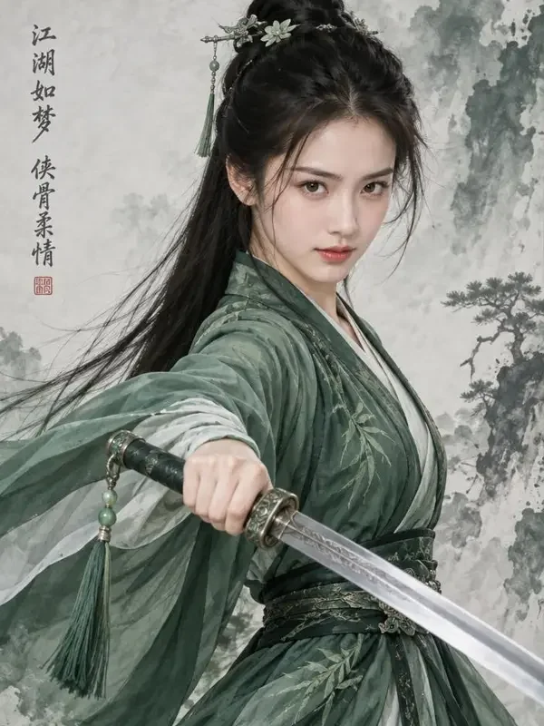 黄果短剧《剑走茶烟》封面